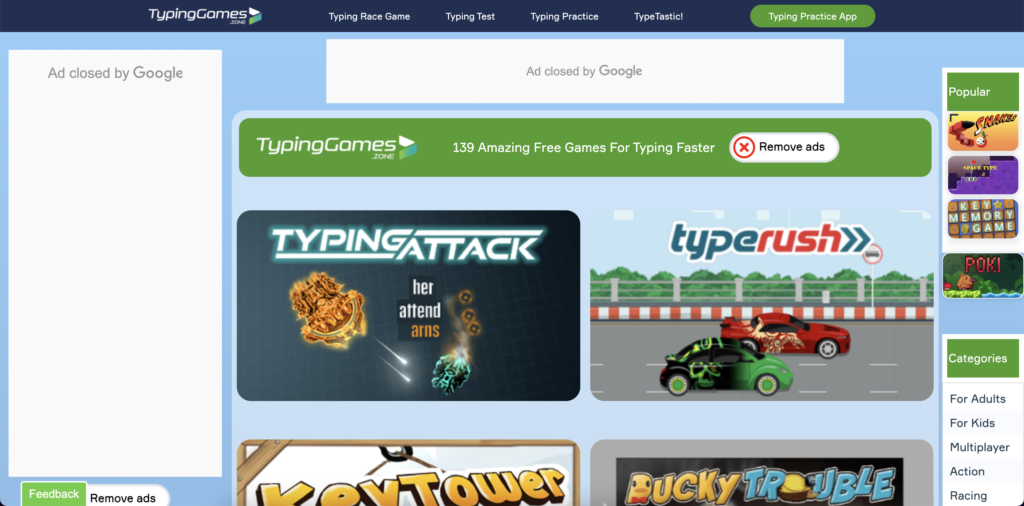 Run Race TypeRush Typing Gaming 